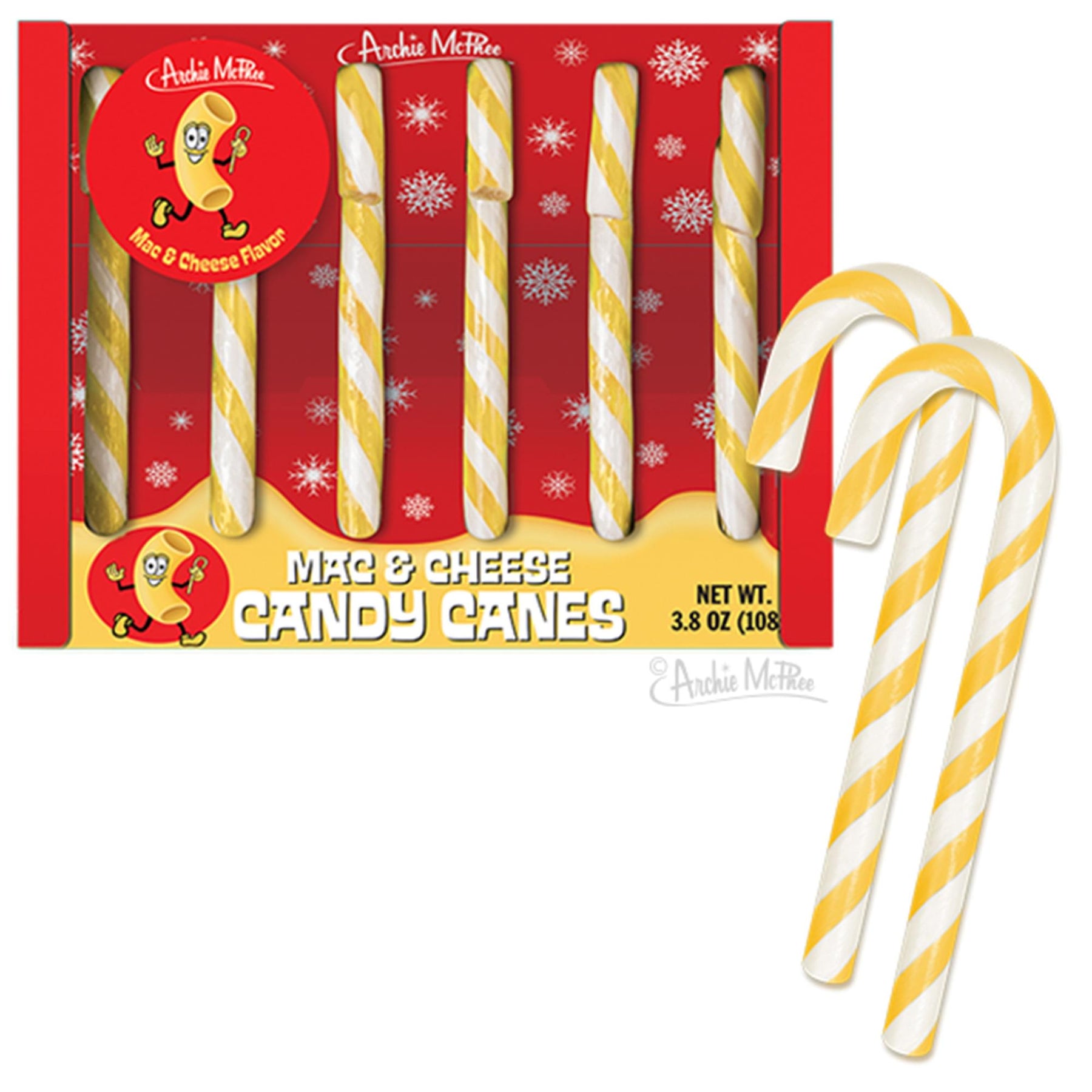 Mac and Cheese Flavored Candy Canes | Set of 6