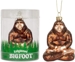 Enlightened Bigfoot Hand-Blown Glass Holiday Ornament