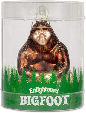 Enlightened Bigfoot Hand-Blown Glass Holiday Ornament