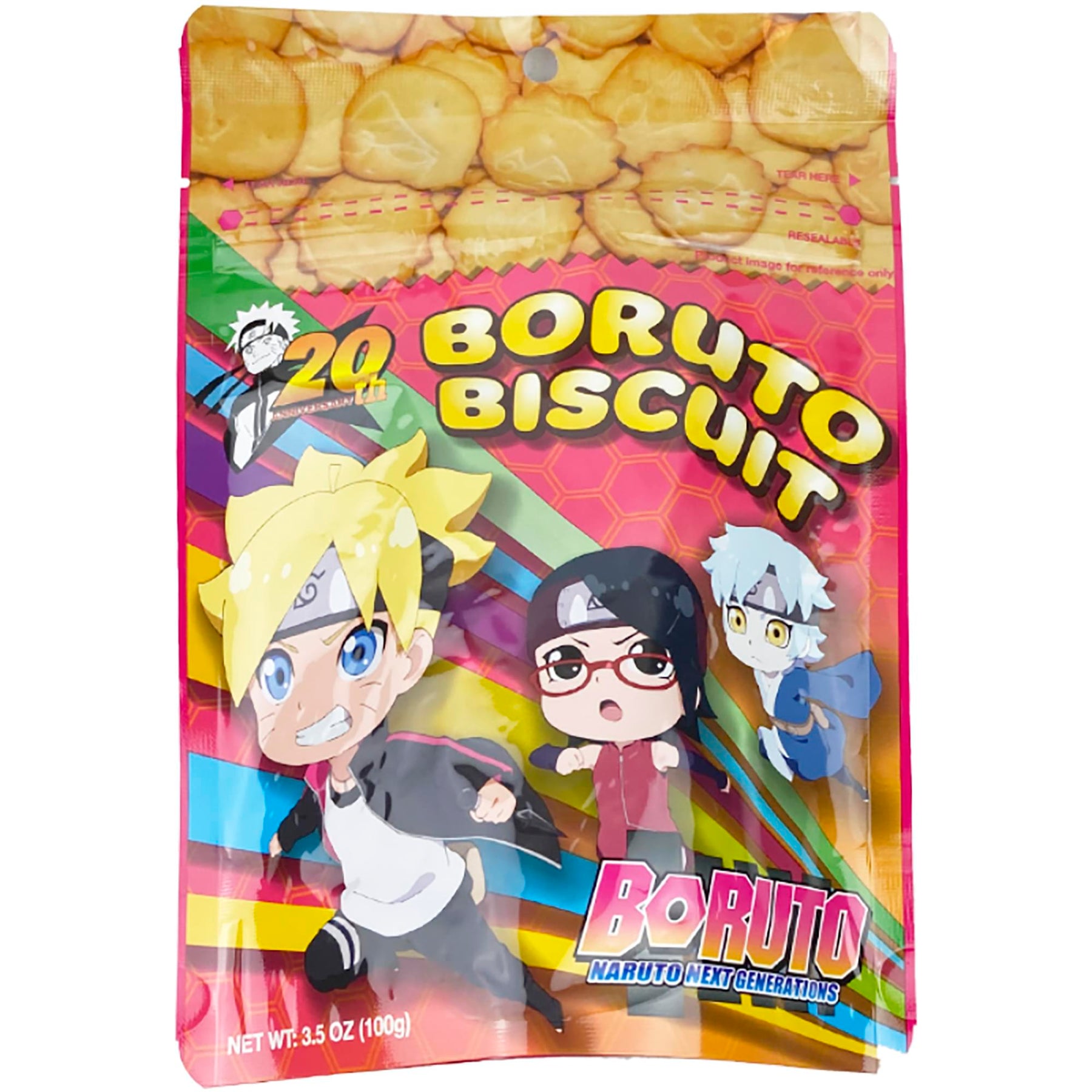 Boruto 20th Anniversary Biscuit Snack | 3.5 Ounce Pack