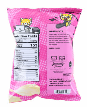 Sanrio Aggretsuko Pink Salt Flavor Potato Chips | 1.9 Ounce Pack