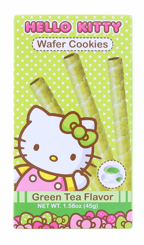 Hello Kitty Green Tea Wafer Cookies | 1.58 Ounce Pack