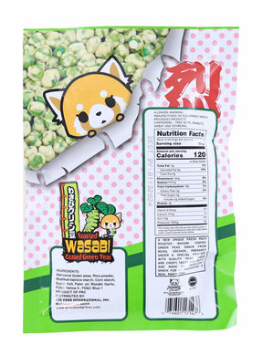 Sanrio Aggretsuko Roasted Wasabi Coated Green Peas | 3.88 Ounce Pack