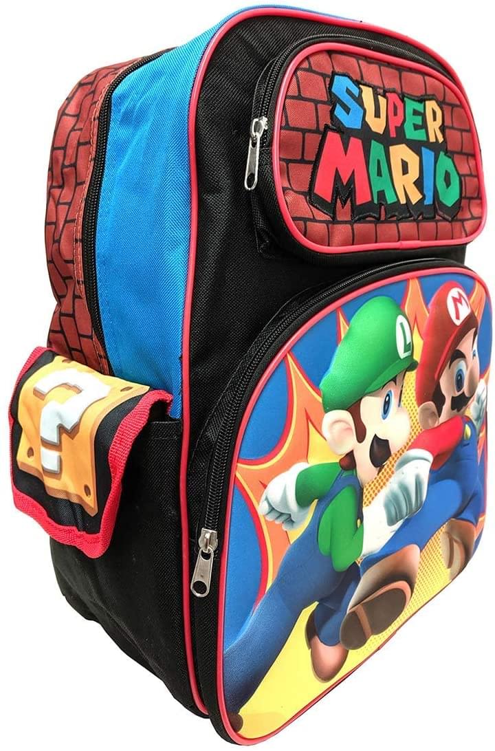 Super Mario 12 Inch Kids Backpack with Printed Straps