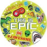 Epic Party 9" Square Paper Party Plates, 8-Pack