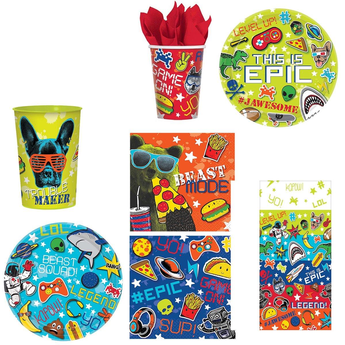 Epic Party Bundle 16 Piece Table Setting and Cover