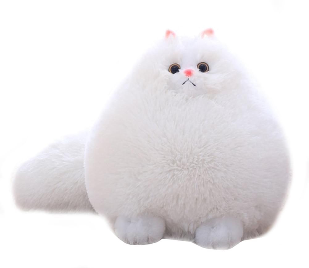 Winsterch Kids 11.8" Super Fluffy Cat Plush, White Persian