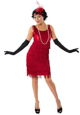 1920s Red Flapper Women's Costume Dress