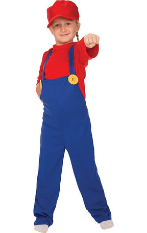 Super Plumber Child Costume