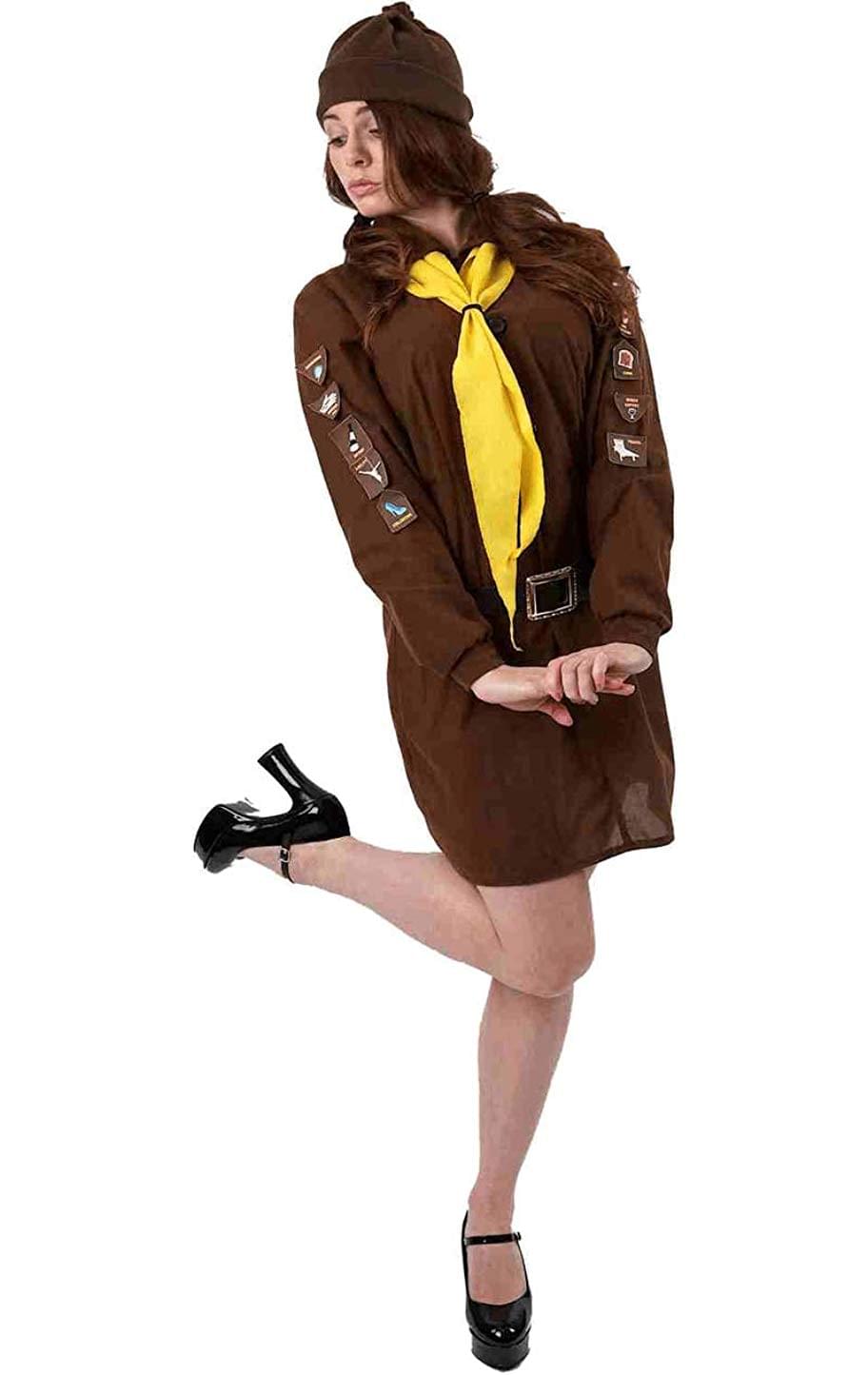 Brownie Girl Guide Adult Costume Dress - Medium