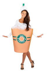 "Just Coffee" Adult Costume with Tunic & Headpiece | One Size