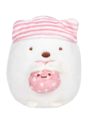Sumikko Gurashi 4 Inch Plush - Shirokuma White Bear in Pajamas
