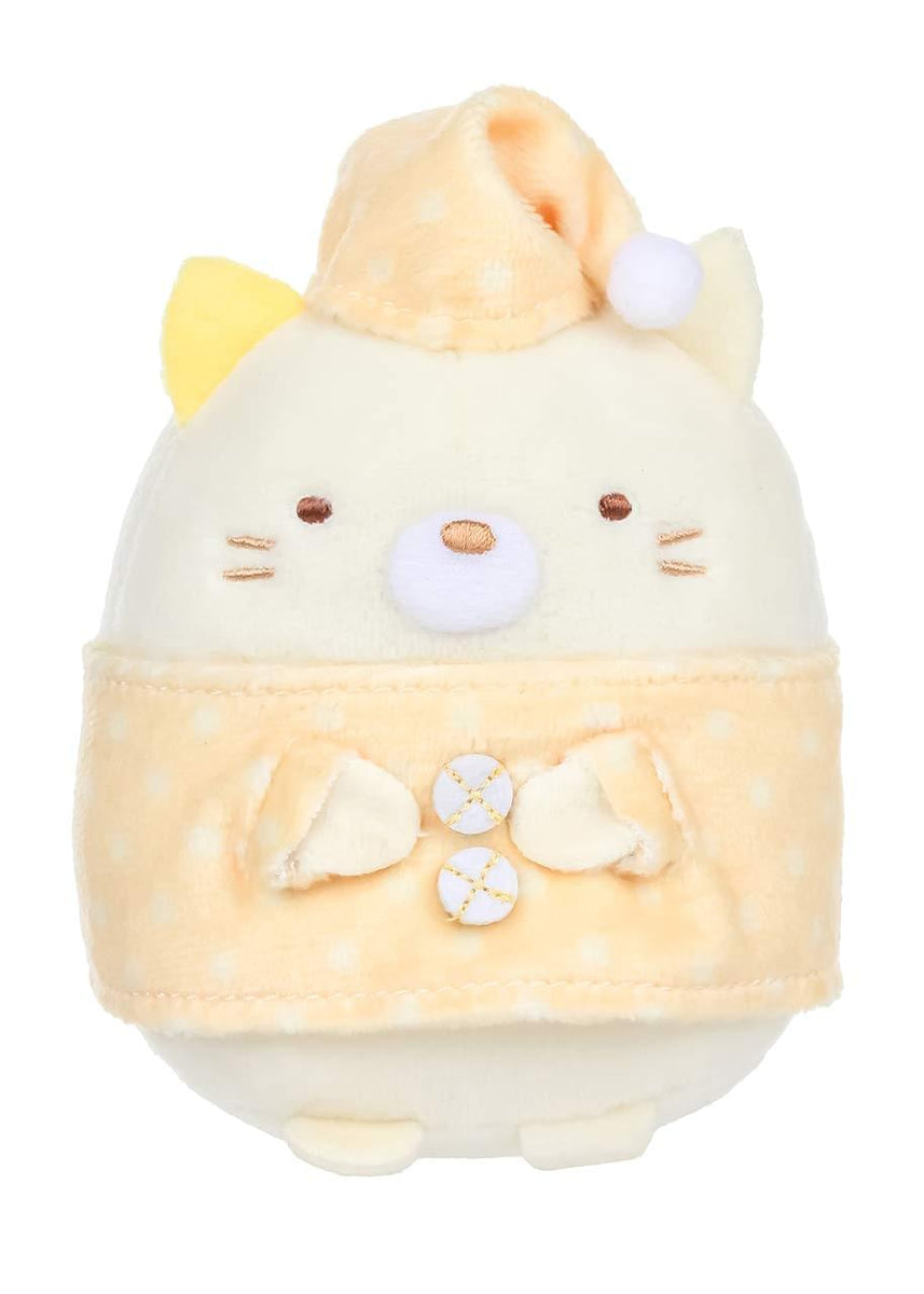 Sumikko Gurashi 4 Inch Plush - Neko Cat in Pajamas | Free