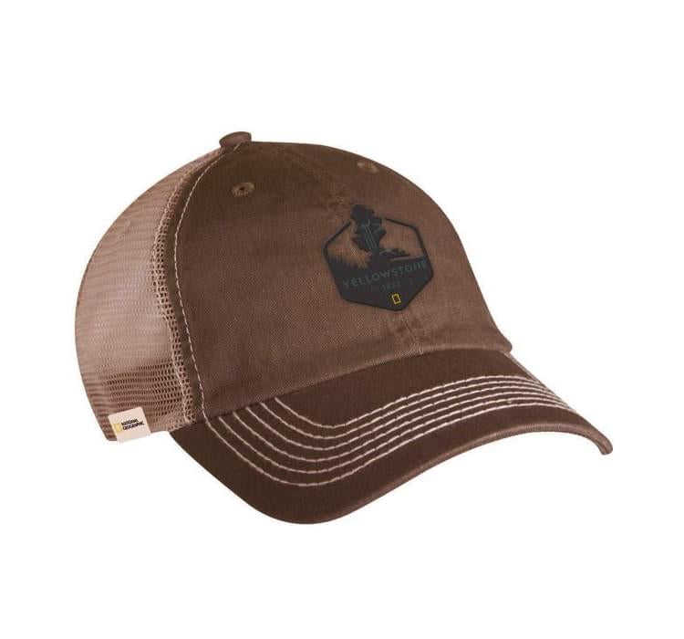 National Geographic Yellowstone Adult Trucker Hat | Brown | One Size