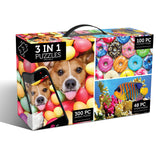 3 in 1 Jigsaw Puzzle Pack | 300, 100 and 48 Pieces