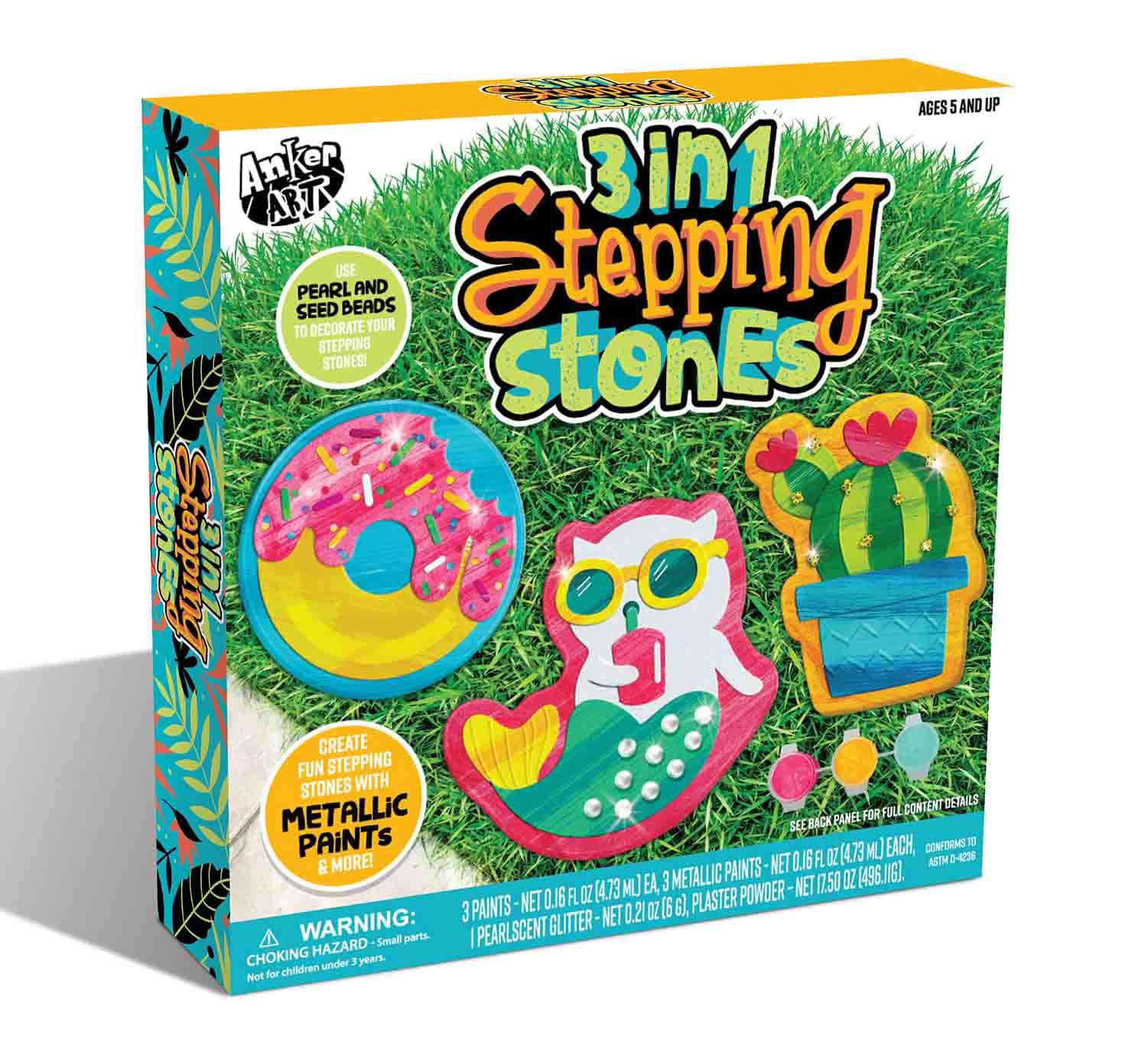 3 in 1 Stepping Stones Craft Kit | Makes 3 Stepping Stones