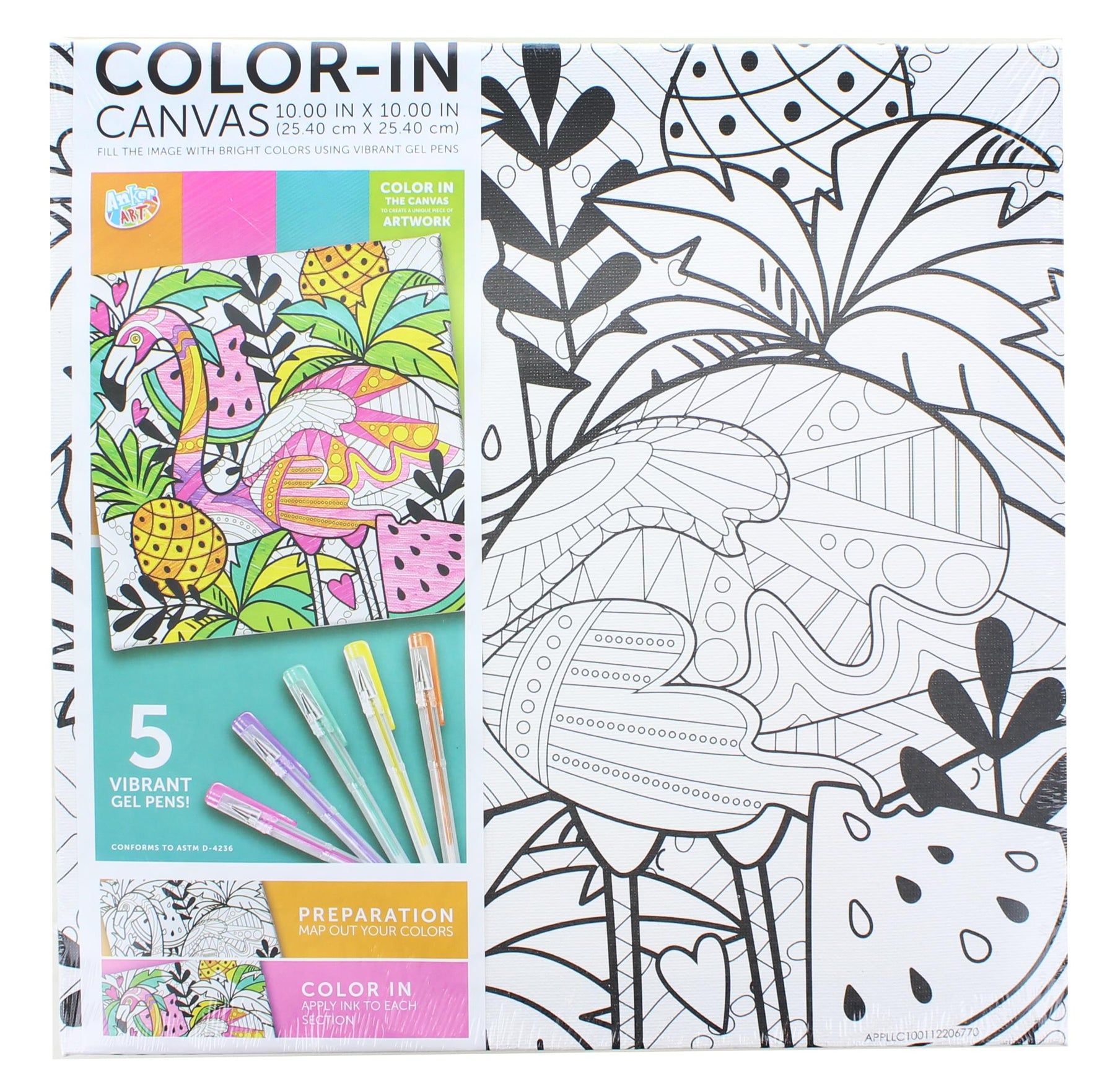 Coloring Canvas with Gel Pens | Fruit
