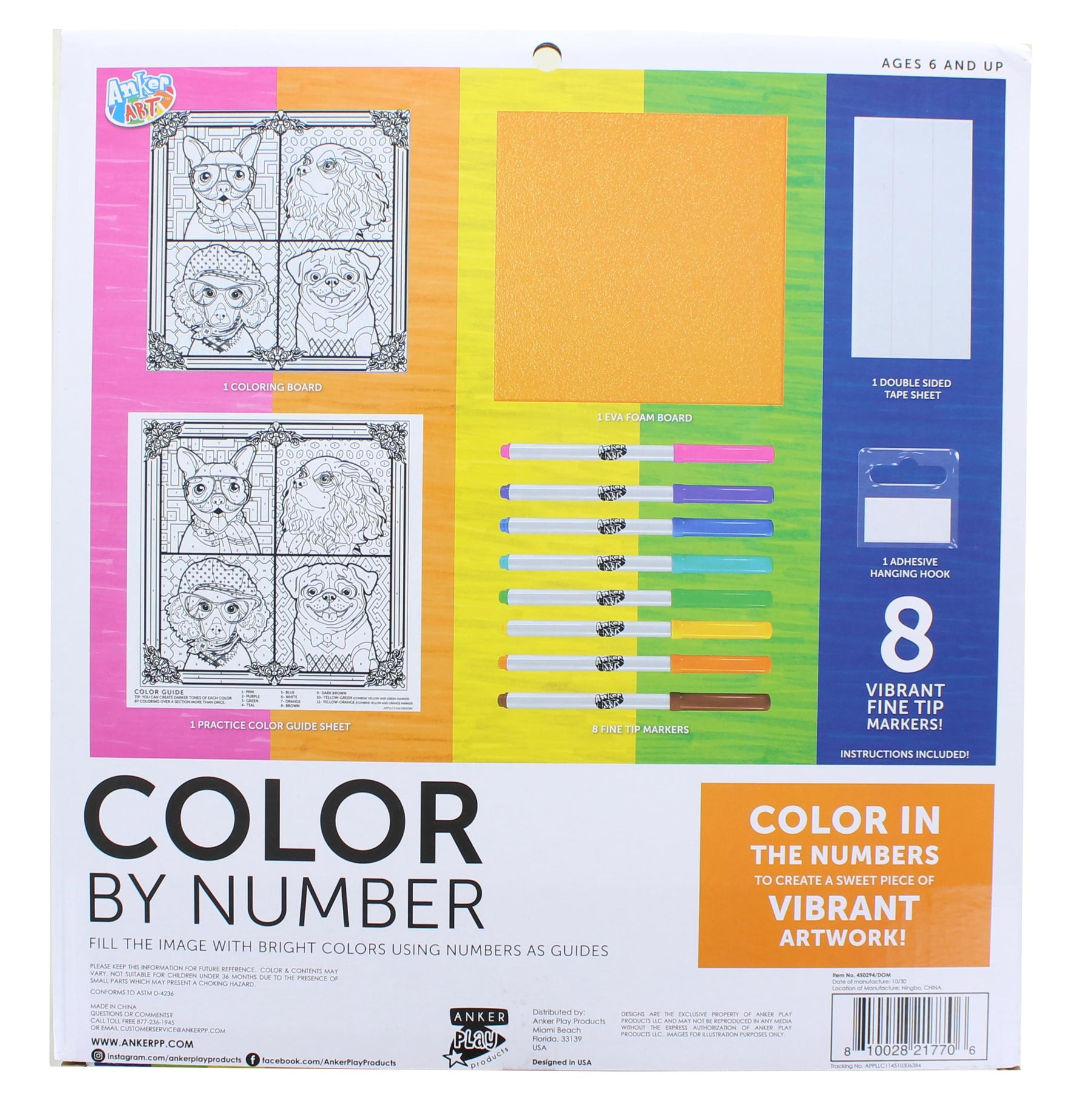 Color By Number Design Kit | Woof Wonders