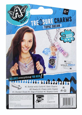 Acade-Me Treasure Charm Bracelets Jewelry Craft Kit: Topaz Dream (Blue)