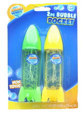 Bubble Workz 2-Piece Bubble Rocket Pack | Green & Yellow