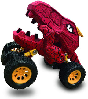 Aeromax Dino-Faur Pull Back Dinosaur Truck | Red