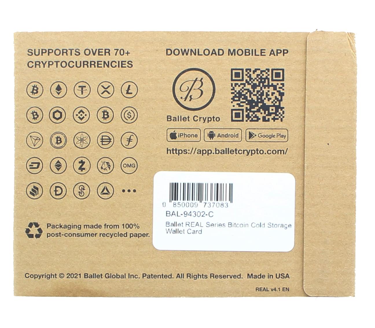 Bitcoin Cold Storage Card Ballet REAL Series Bitcoin Cold Storage Card | Free Shipping