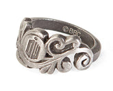 Doctor Who Logo Vine Stainless Steel Women's Ring, Size 7