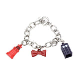 Doctor Who Charm Bow Tie, Tardis & Dalek Bracelet