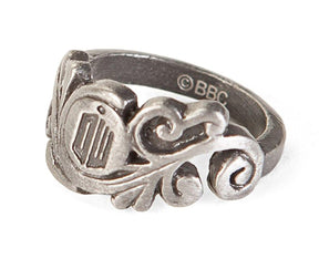 Doctor Who Small Scroll Deco Logo Ring