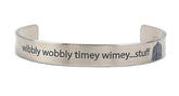 Doctor Who Wibbly Wobbly Timey Wimey Stuff Open Bangle Bracelet