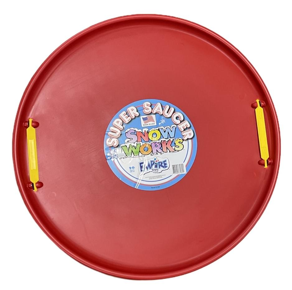 Super Saucer 28 Inch Round Snow Sled | Red | Manufactured here in the USA