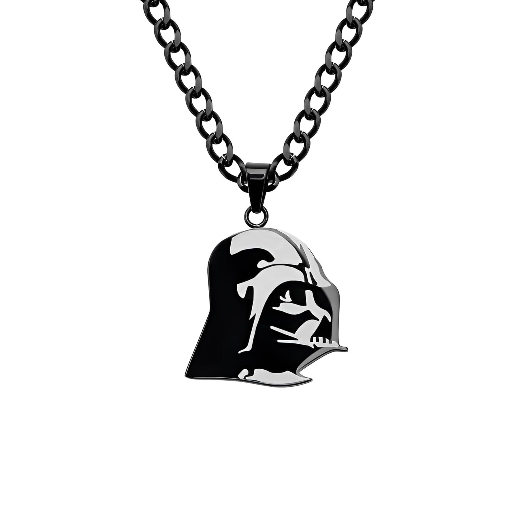 Star Wars Darth Vader Stainless Steel 24" Chain Etched Pendant Necklace