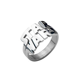 Star Wars Logo Cutout Stainless Steel Ring