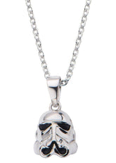 Star Wars Stormtrooper 18" Sterling Silver 3D Pendant Necklace