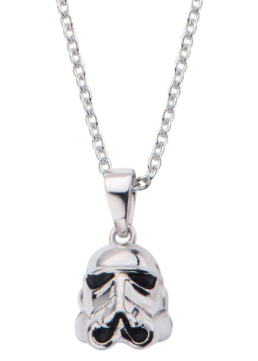 Star Wars Stormtrooper 18" Sterling Silver 3D Pendant Necklace