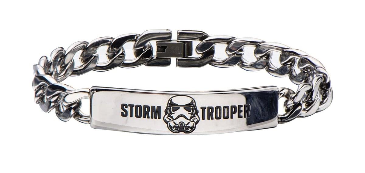 Star Wars Stormtrooper 8" Stainless Steel Men's ID Bracelet
