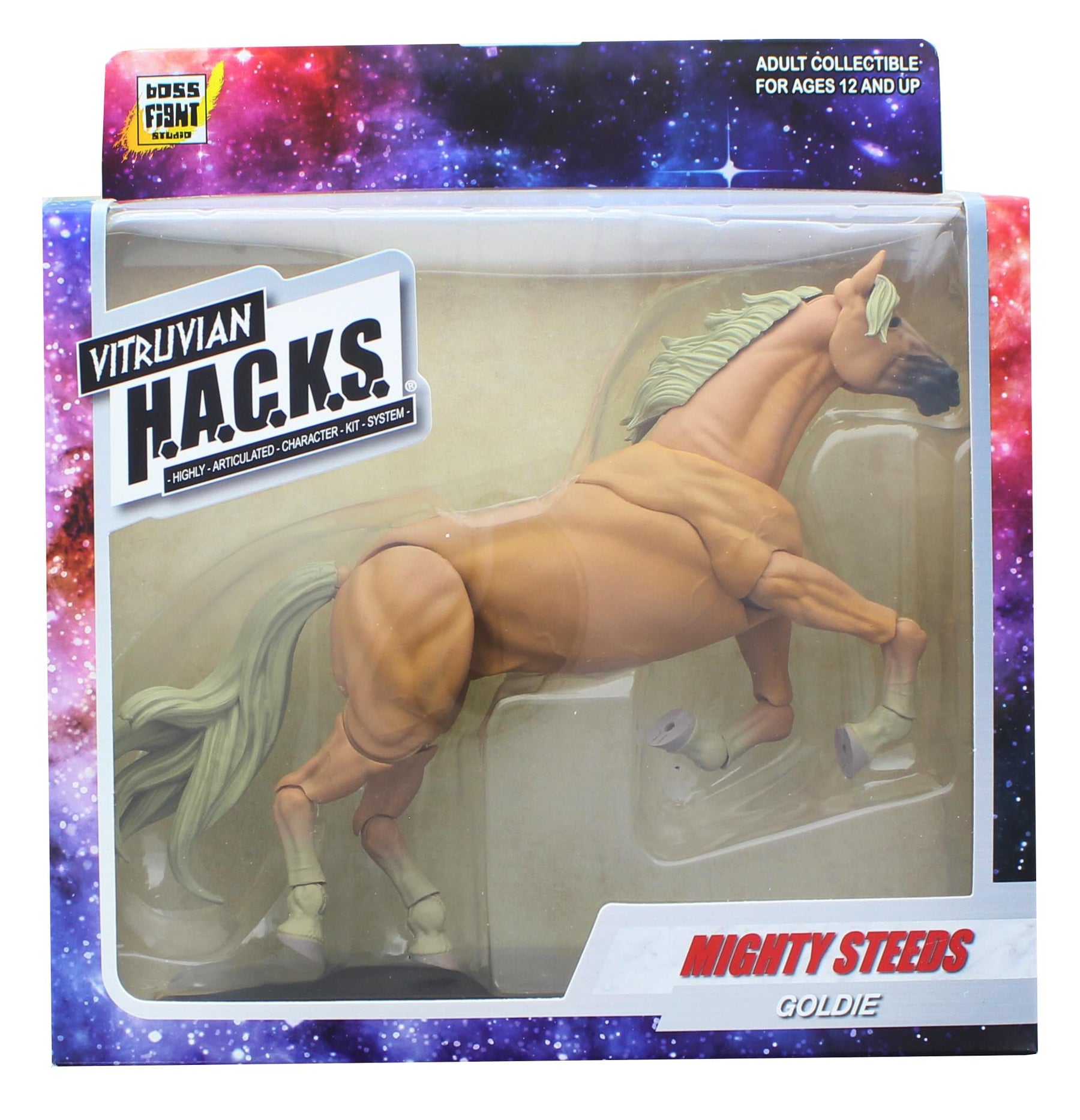 Vitruvian H.A.C.K.S. Mighty Steeds Action Figure Mount | Goldie (Palomino Horse)