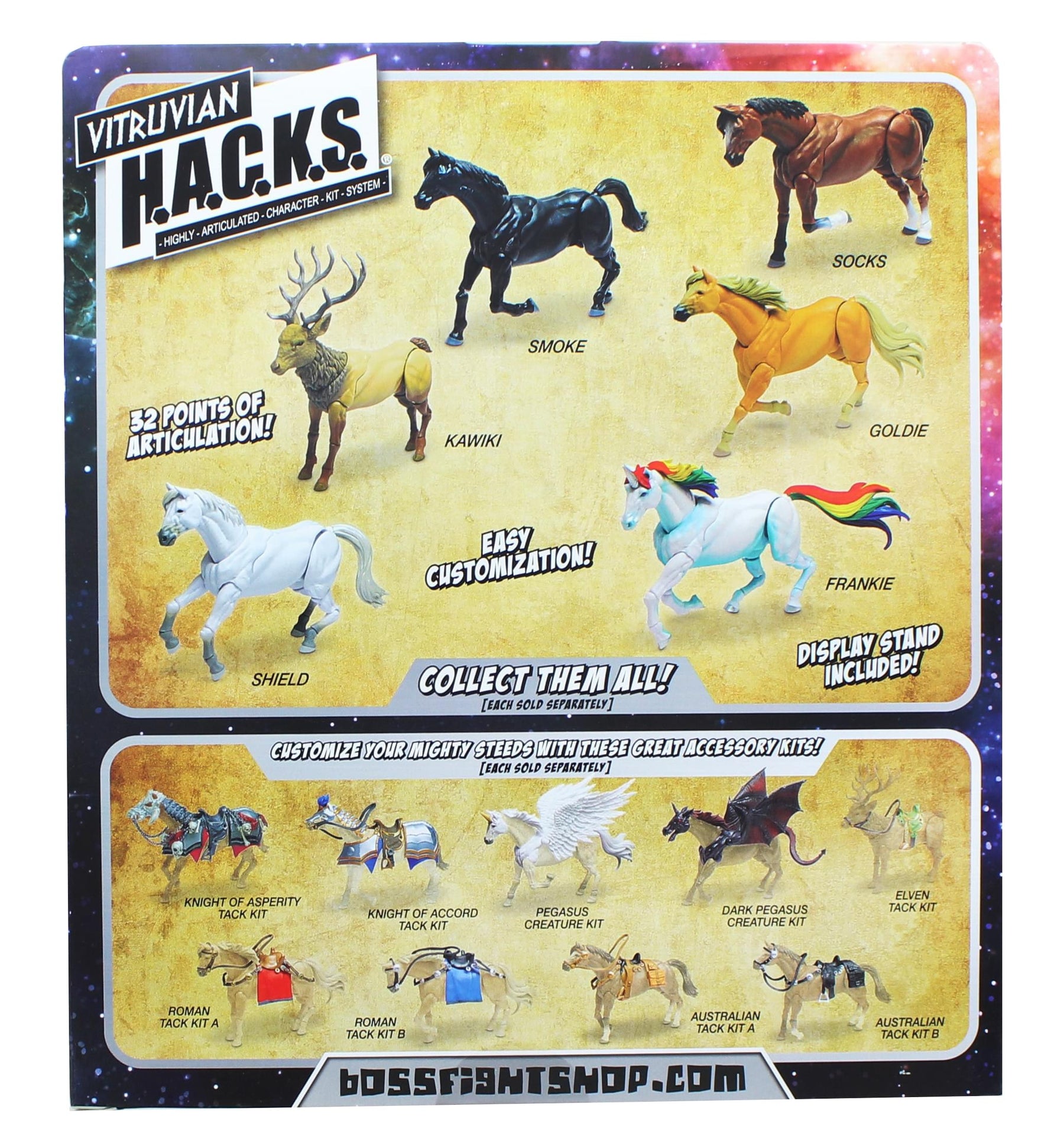 Vitruvian H.A.C.K.S. Mighty Steeds Action Figure Mount | Goldie (Palomino Horse)