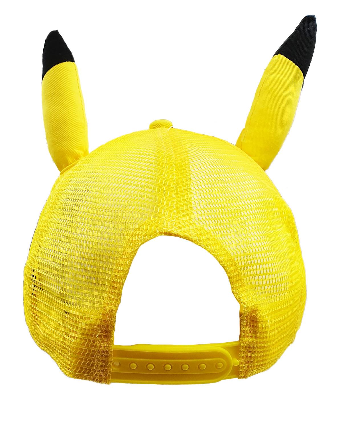 Pokemon Pikachu Big Face with Ears Snapback Hat | One Size