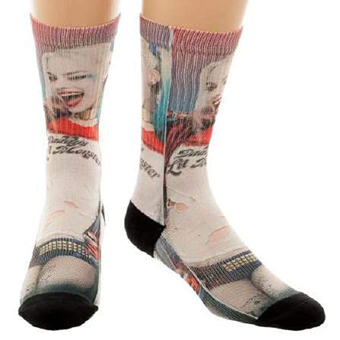 DC Comics Suicide Squad Harley Quinn Sublimated Crew Socks