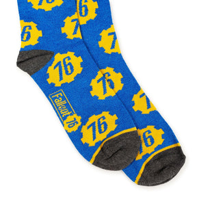 Fallout Collectibles | Blue & Yellow Crew Socks | BIOWORLD Fallout collection