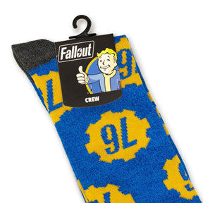 Fallout Collectibles | Blue & Yellow Crew Socks | BIOWORLD Fallout collection