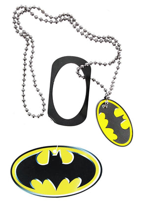 Batman Classic Logo Cutout Metal Dog Tag Necklace