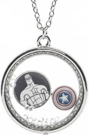 Captain America Charm Shaker Necklace
