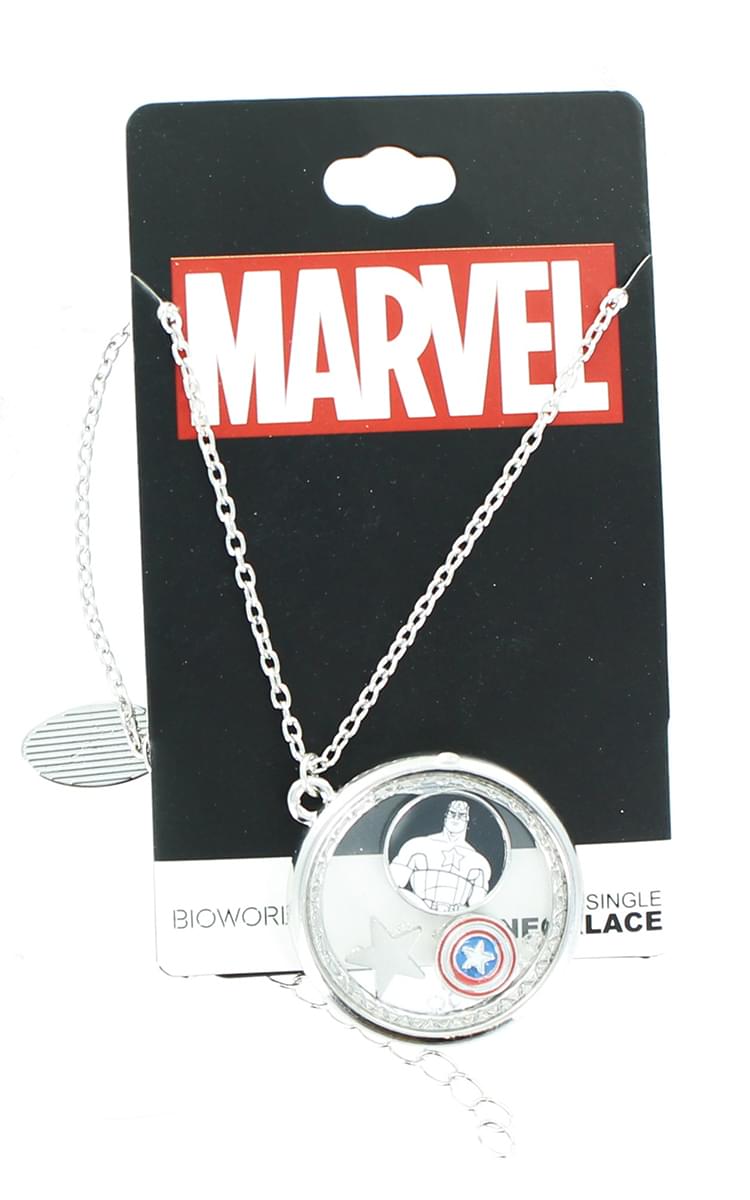 Captain America Charm Shaker Necklace