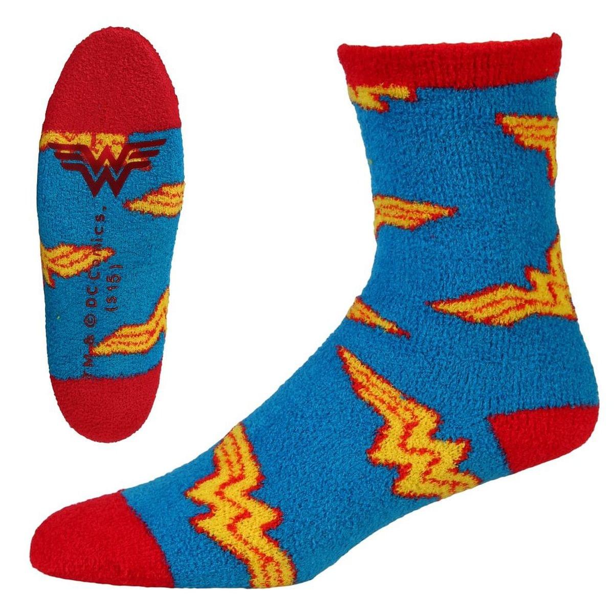 Wonder Woman Logo Adult Slipper Socks