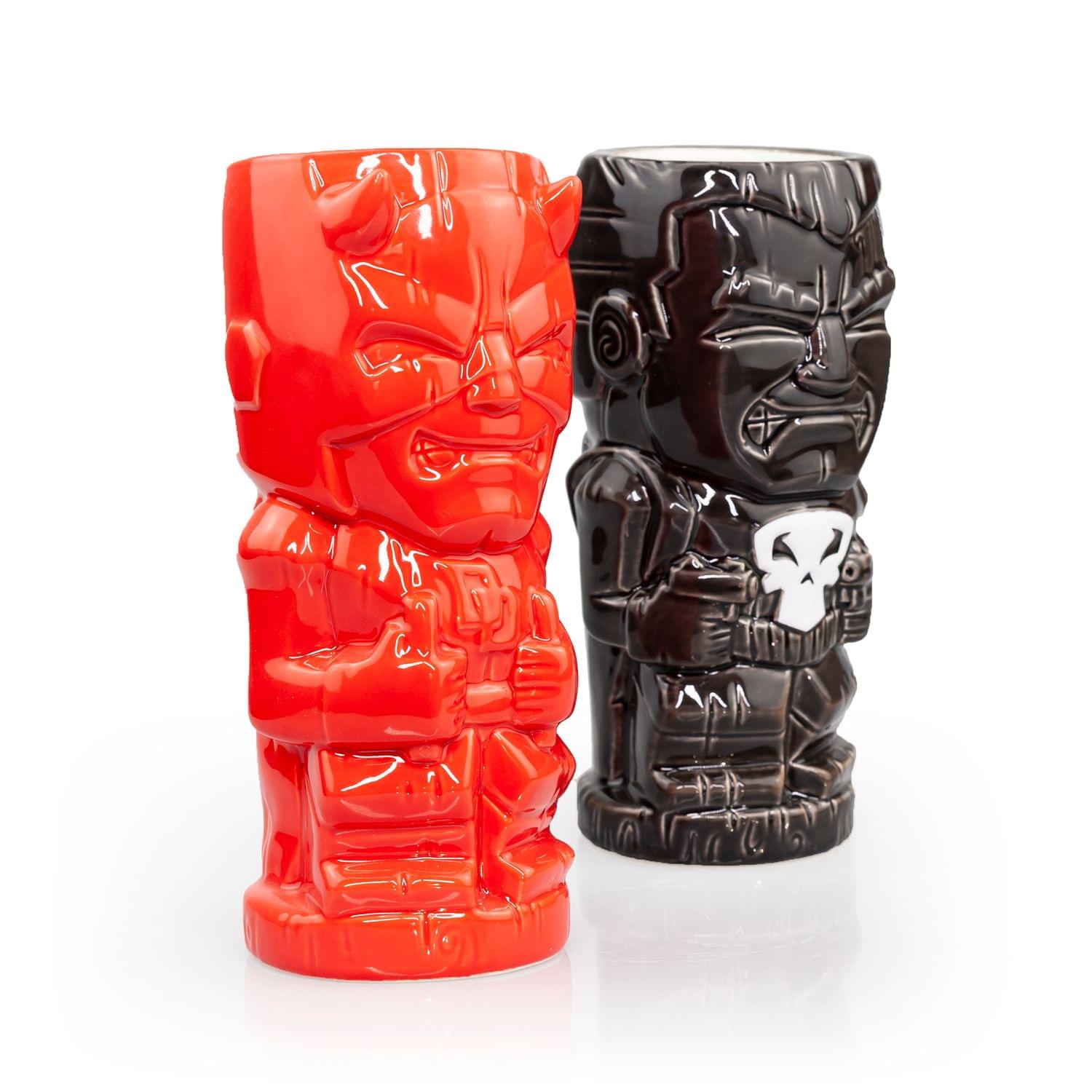 Geeki Tikis Marvel Daredevil & Punisher Ceramic Mugs | Set Of 2 | SDCC Exclusive