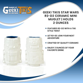Geeki Tikis Star Wars R2-D2 Ceramic Mini Muglet | Holds 2 Ounces