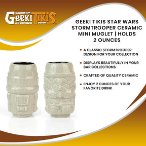Geeki Tikis Star Wars Stormtrooper Ceramic Mini Muglet | Holds 2 Ounces