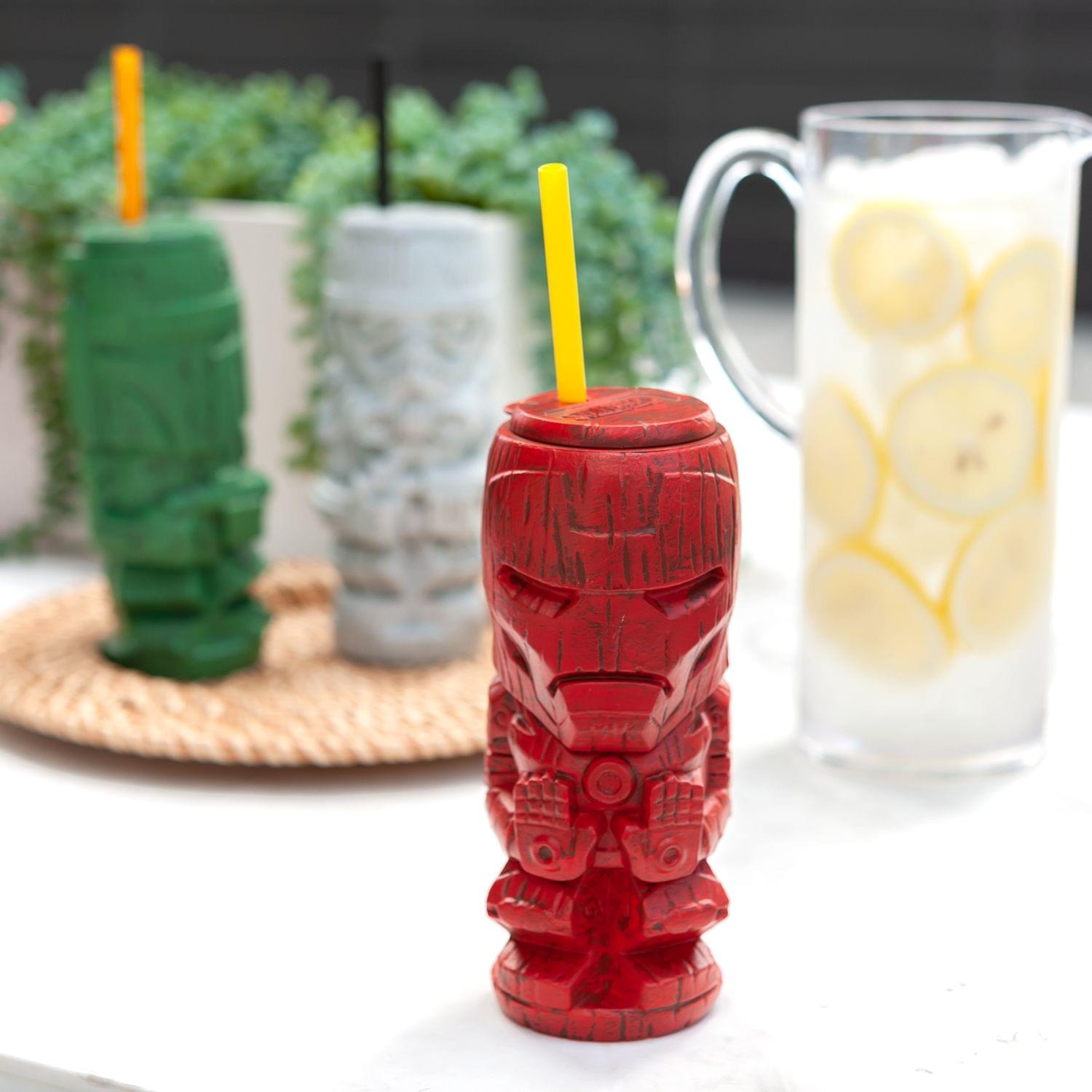 Geeki Tikis Marvel Iron Man Tumbler | Tiki Style Plastic Cup | Holds 22 Ounces